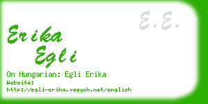 erika egli business card